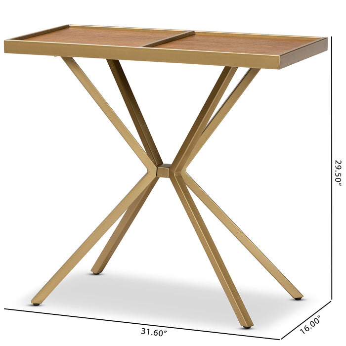 Carlo Modern Wood & Metal Console Table