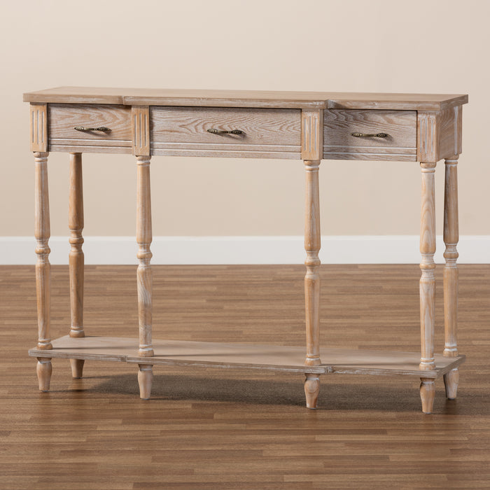 Hallan Traditional (3-Drawer) Wood Console Table