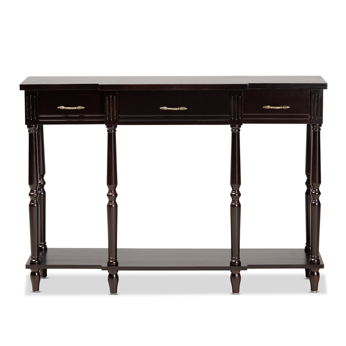 Hallan Traditional (3-Drawer) Wood Console Table