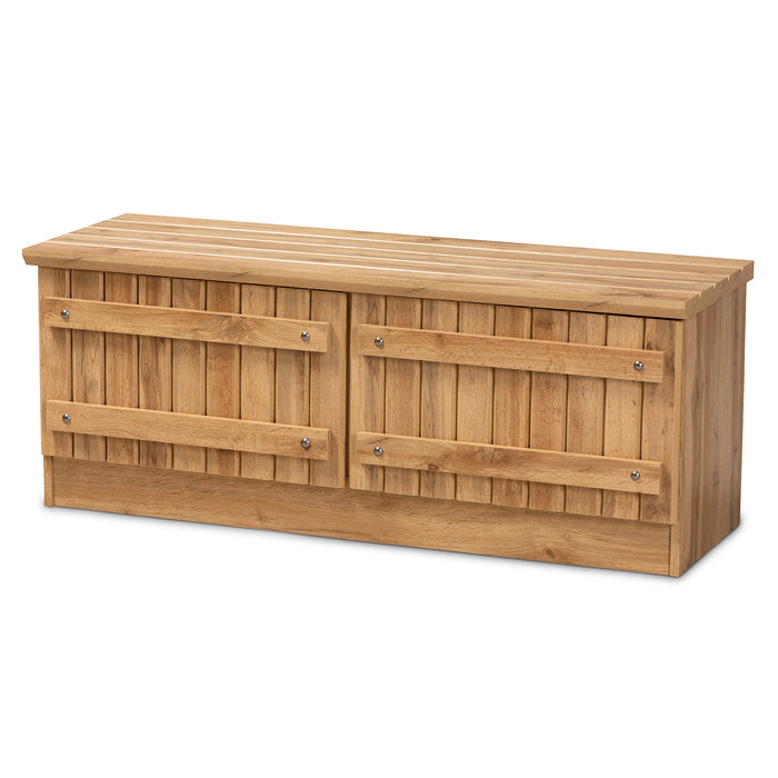 Oswald Modern (2-Door) Wood Storage Bench
