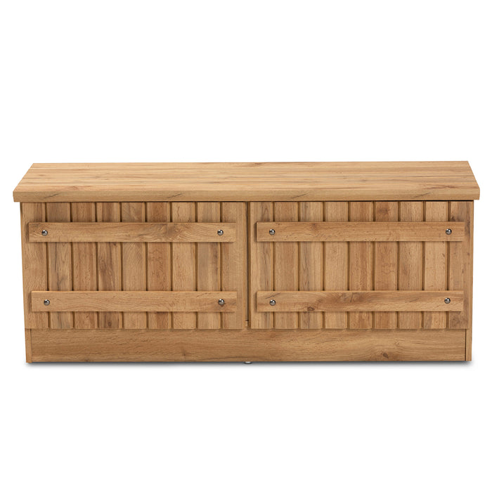 Oswald Modern (2-Door) Wood Storage Bench