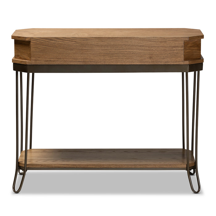 Kellyn Vintage (3-Drawer) Wood & Metal Console Table