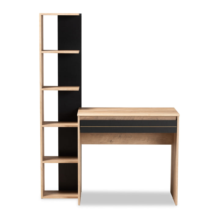 Levi Modern (5-Shelf) Wood Desk