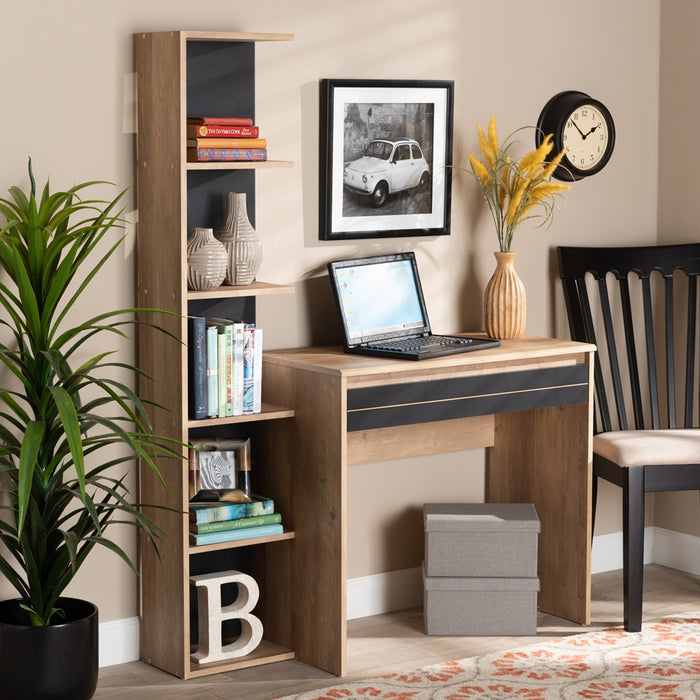 Levi Modern (5-Shelf) Wood Desk