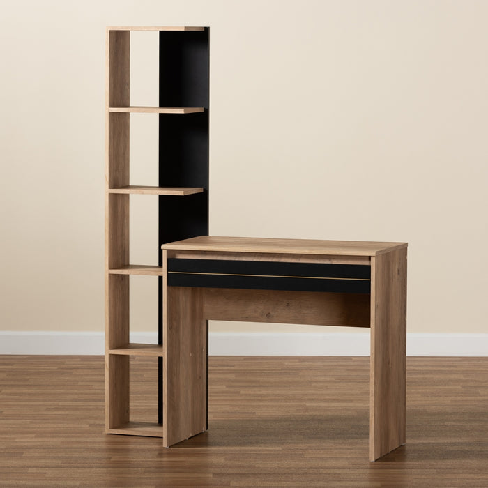 Levi Modern (5-Shelf) Wood Desk