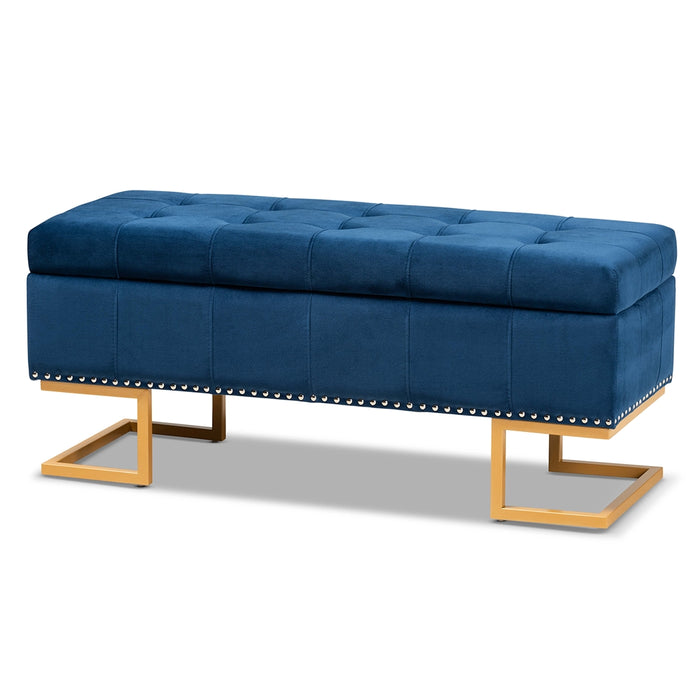 Ellery Glamour Metal Storage Ottoman