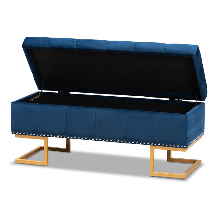 Ellery Glamour Metal Storage Ottoman