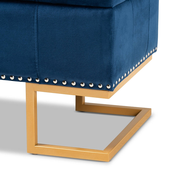 Ellery Glamour Metal Storage Ottoman