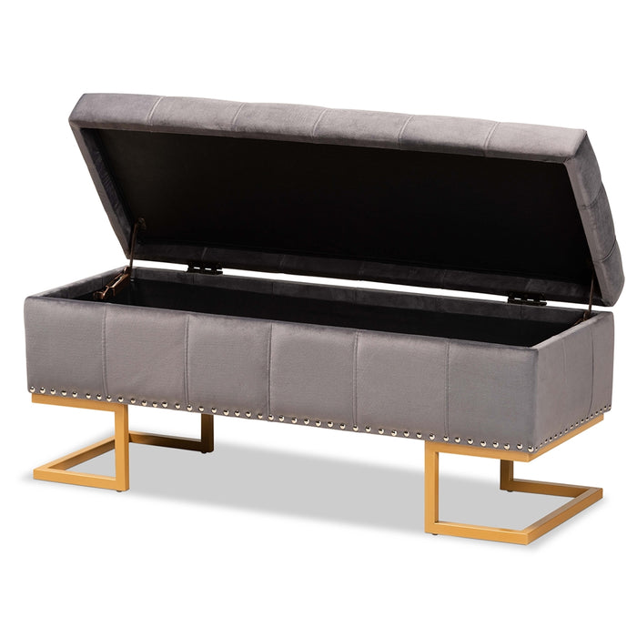 Ellery Glamour Metal Storage Ottoman