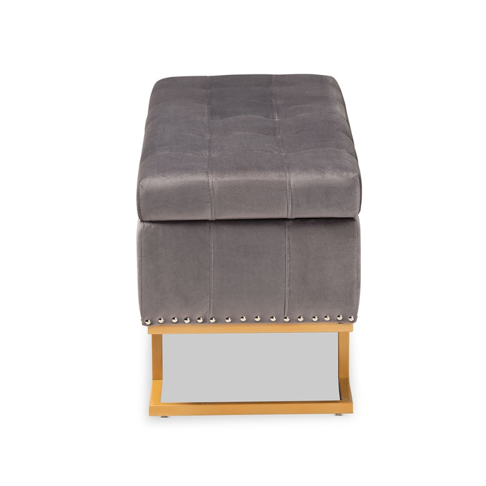 Ellery Glamour Metal Storage Ottoman