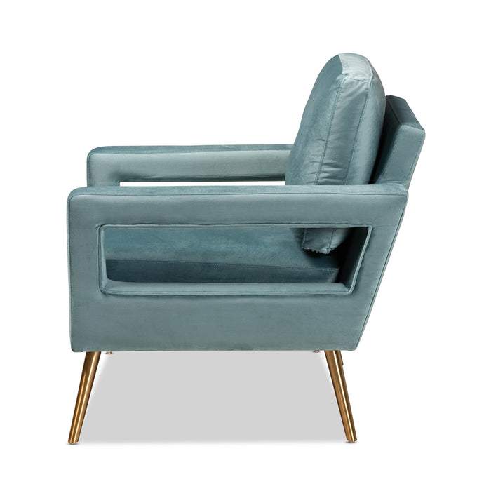Leland Glamour Wood & Metal Armchair