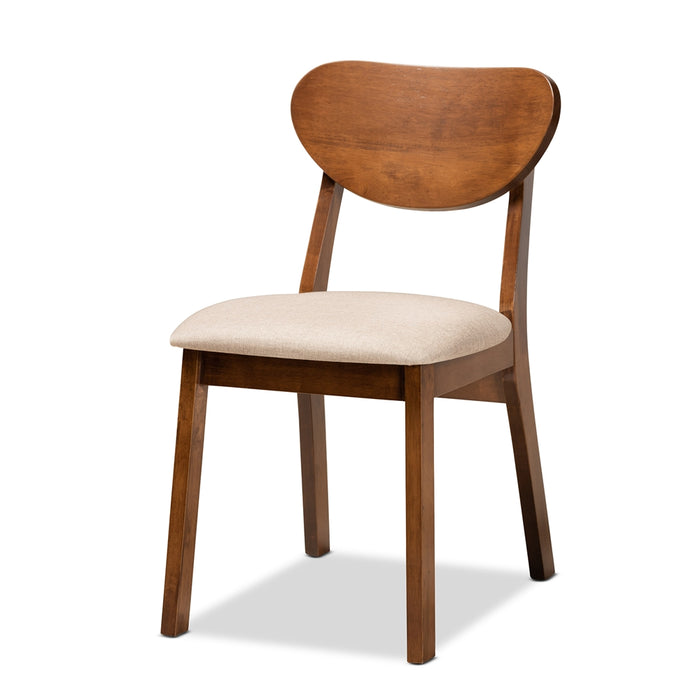 Damara Mid-Century (5-Piece) Wood Dining Set