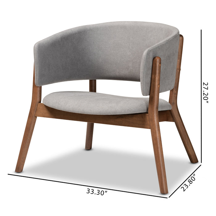 Baron Mid-Century (2-Piece) Wood Accent Chair