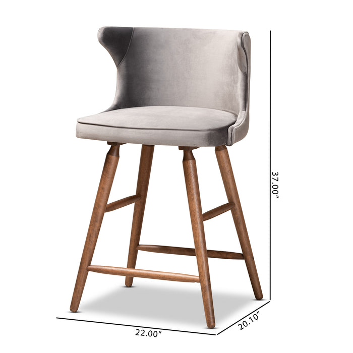 Sagira Contemporary Wood Counter Stool