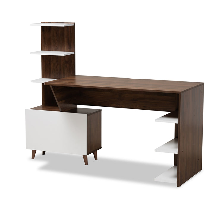 Tobias Mid-Century Wood Computer Desk
