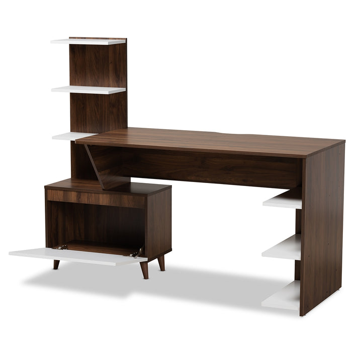 Tobias Mid-Century Wood Computer Desk