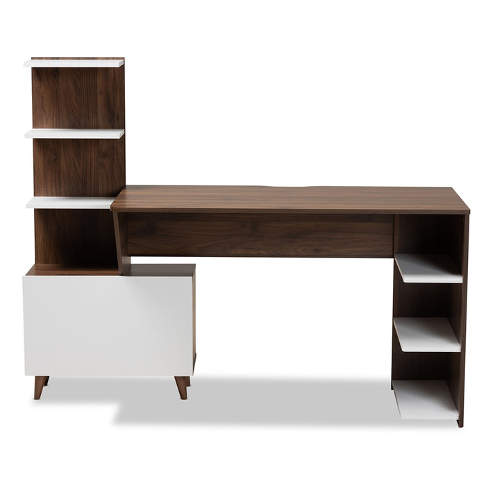 Tobias Mid-Century Wood Computer Desk