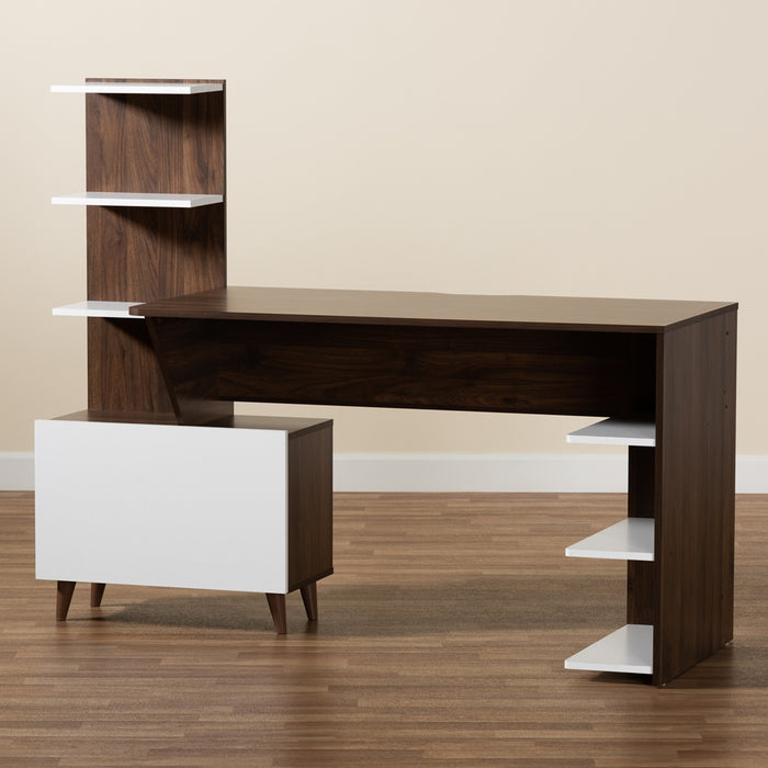 Tobias Mid-Century Wood Computer Desk
