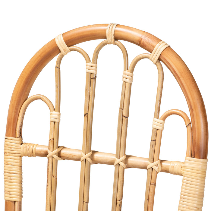Baxton Studio Athena Modern and Contemporary Natural Finished Rattan Dining Chair