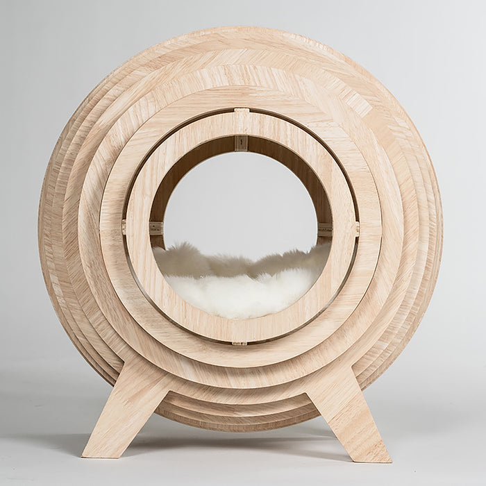 Strato Wooden Sphere Cat Bed Cave