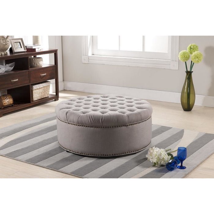 Iglehart Transitional Tufted Ottoman