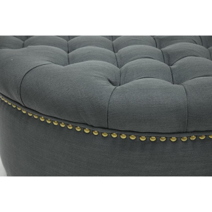 Iglehart Transitional Tufted Ottoman