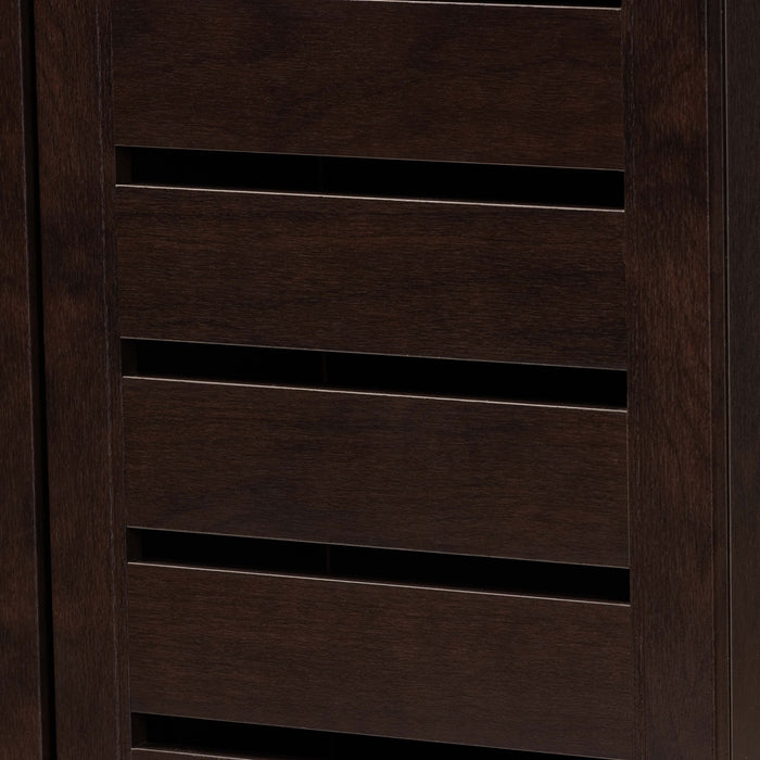 Adalwin Contemporary (3-Door) Wood Shoe Cabinet