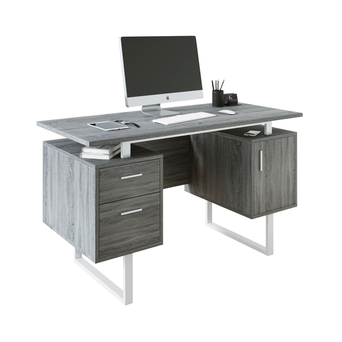 Techni Mobili Expandable Modern Desk - Mahogany