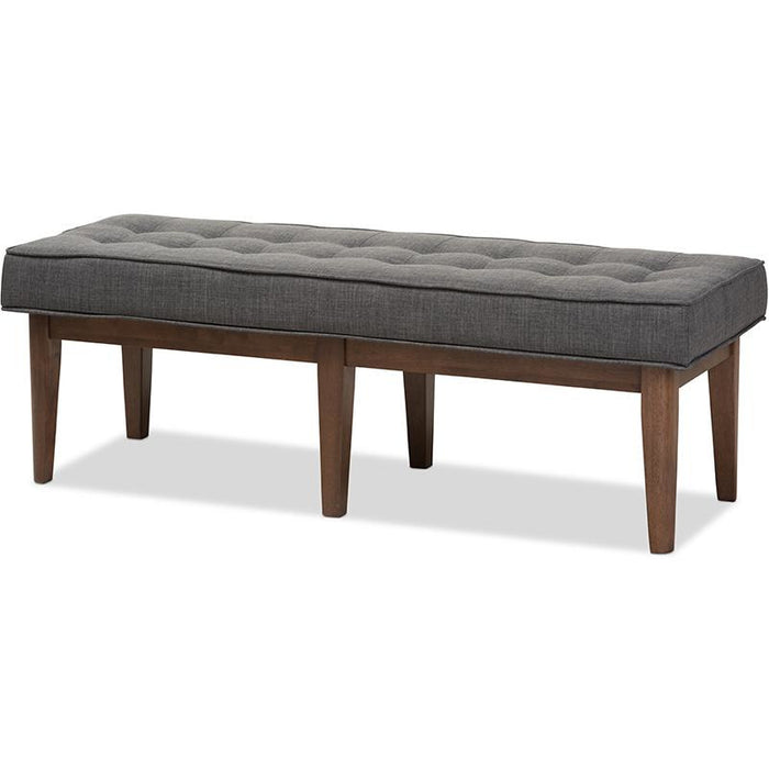 Lucca Mid-Century Wood Bench