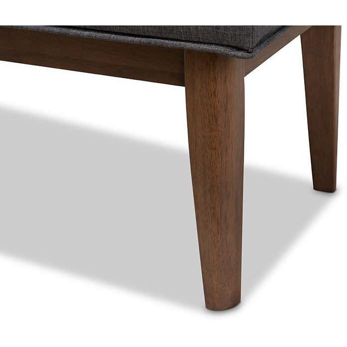 Lucca Mid-Century Wood Bench