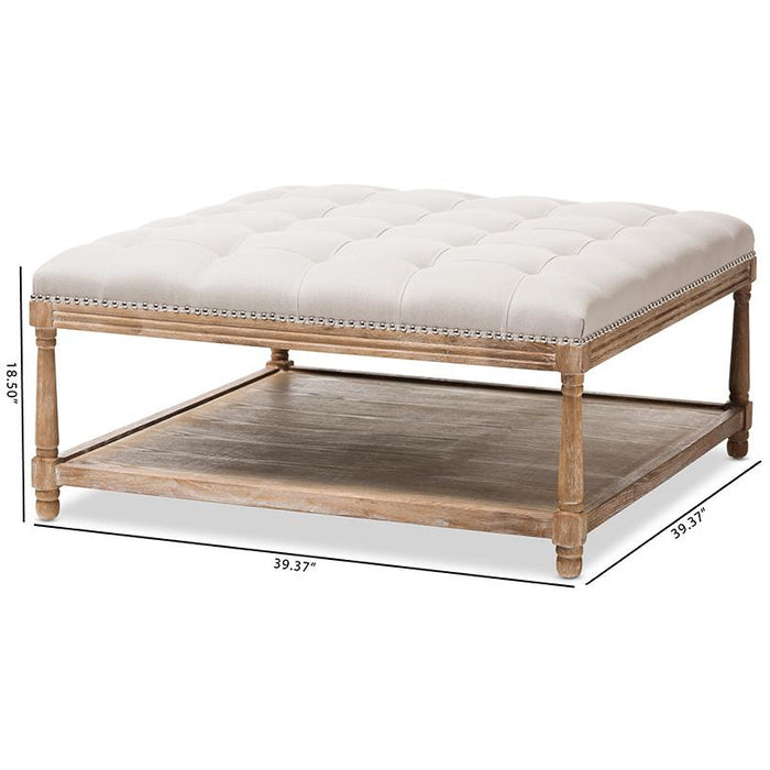 Carlotta French Country Ottoman