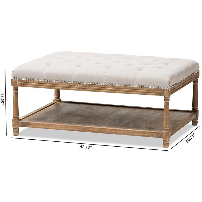 Carlotta French Country Ottoman