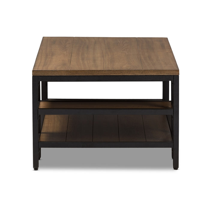 Caribou Rustic Industrial Wood & Metal Coffee Table