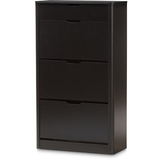Cayla Contemporary Wood Shoe Cabinet