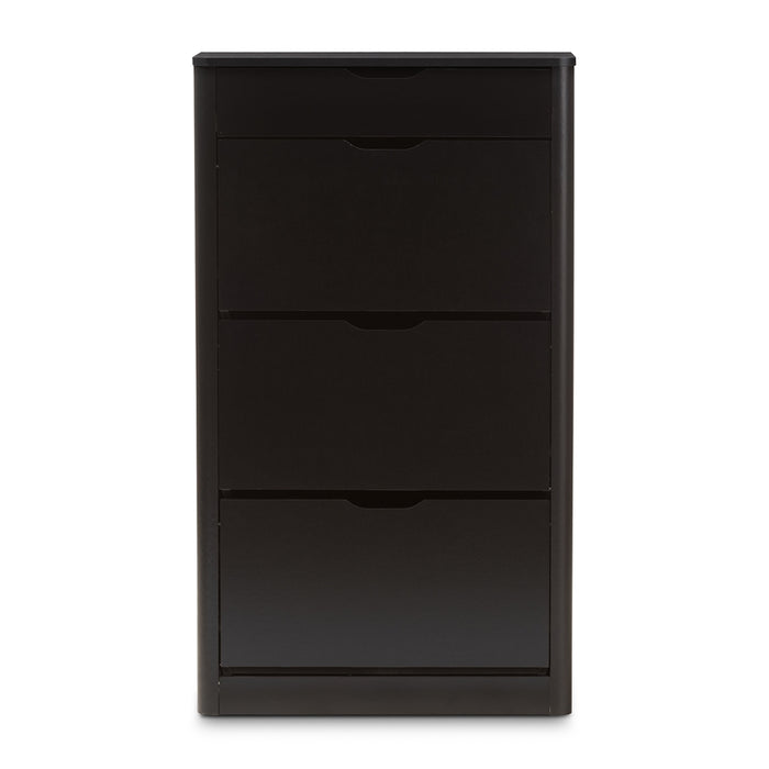 Cayla Contemporary Wood Shoe Cabinet
