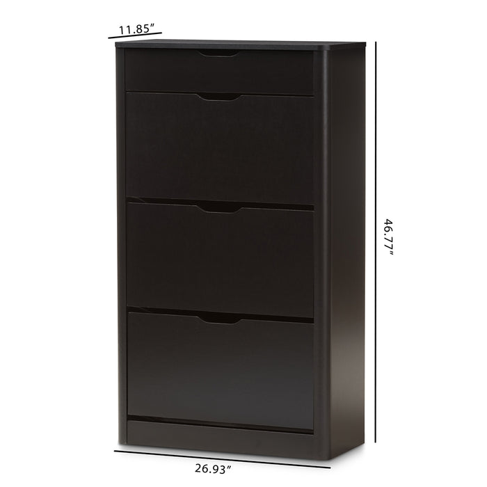 Cayla Contemporary Wood Shoe Cabinet