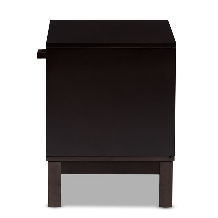 Deirdre Contemporary (1-Drawer 1-Shelf) Wood Nightstand