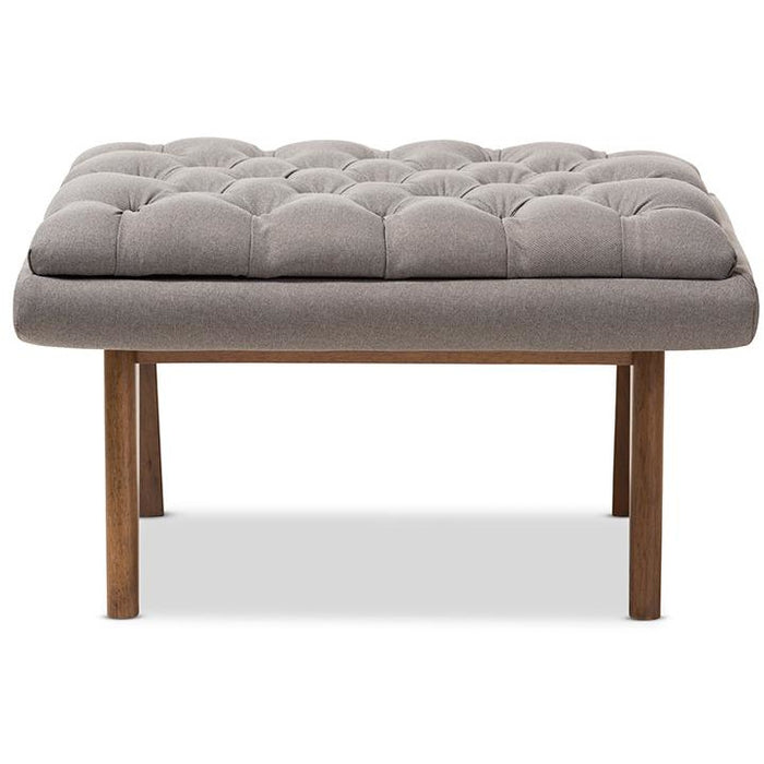 Annetha Mid-Century Leather Ottoman