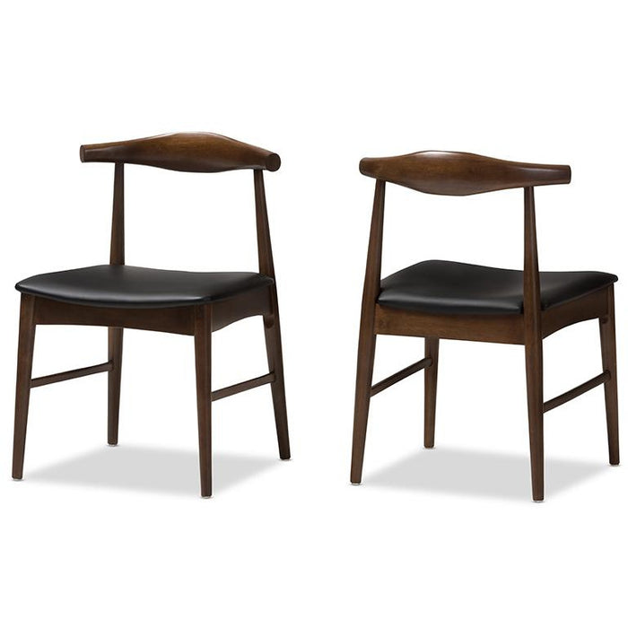 Winton Mid-Century (Set of 2) Leather Dining Chair