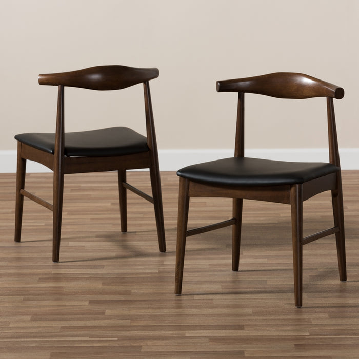 Winton Mid-Century (Set of 2) Leather Dining Chair