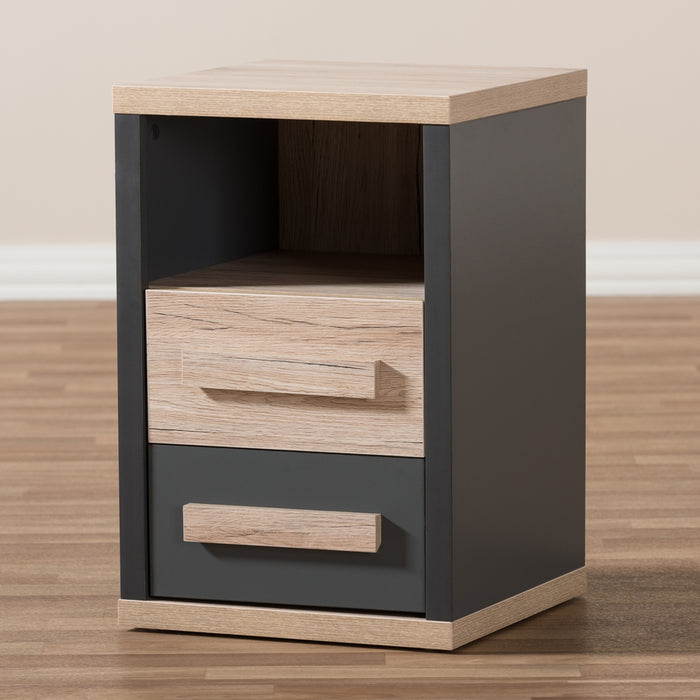 Pandora Contemporary (2-Drawer) Wood Nightstand