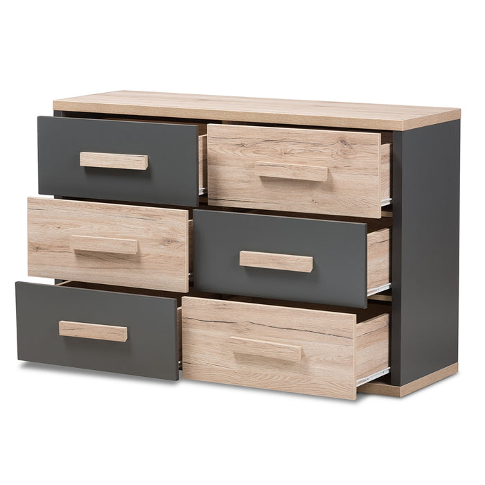 Pandora Contemporary (6-Drawer) Wood Dresser