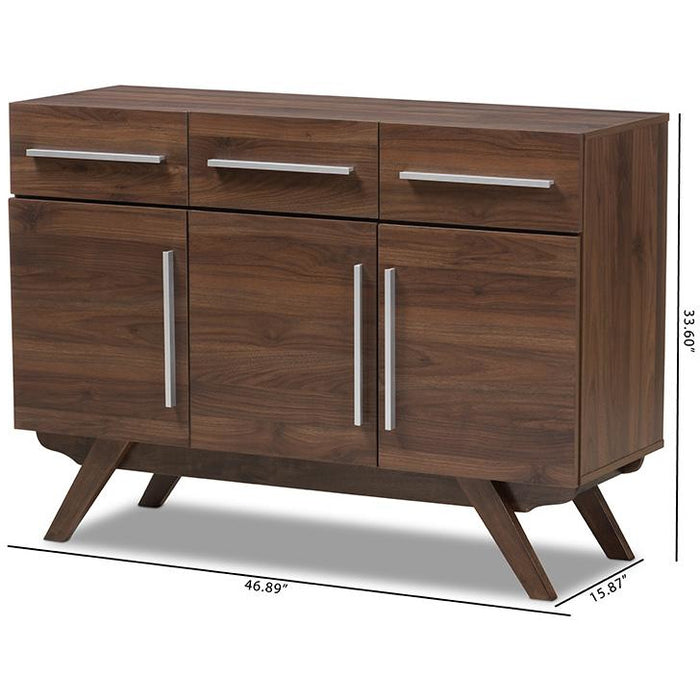 Ashfield Mid-Century (3-Drawer) Wood Sideboard