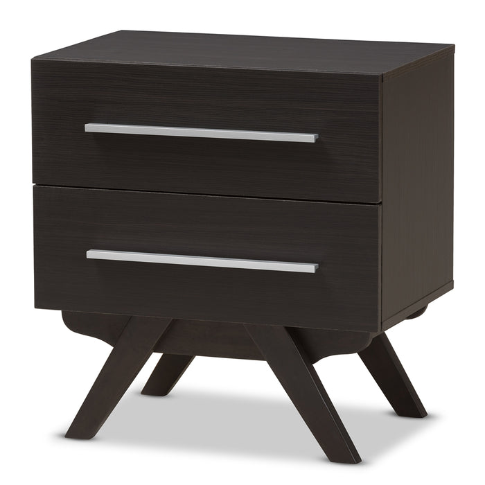 Auburn Mid-Century (2-Drawer) Wood Nightstand