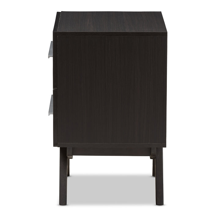 Auburn Mid-Century (2-Drawer) Wood Nightstand