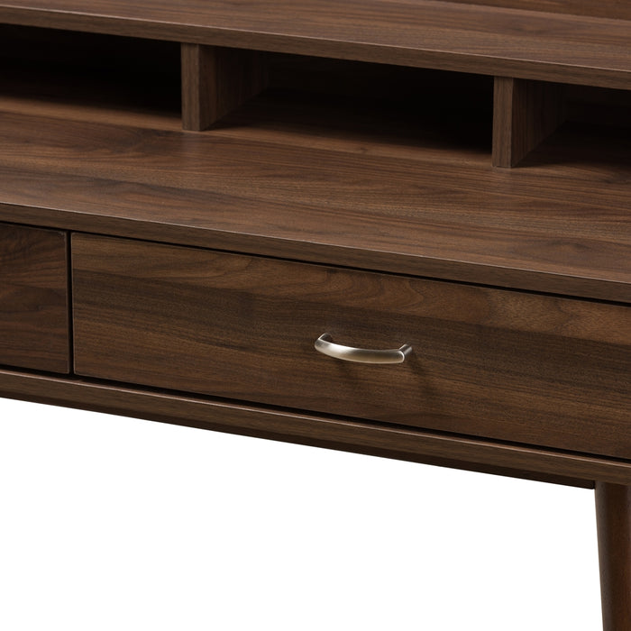 Disa Mid-Century (2-Drawer) Wood Desk
