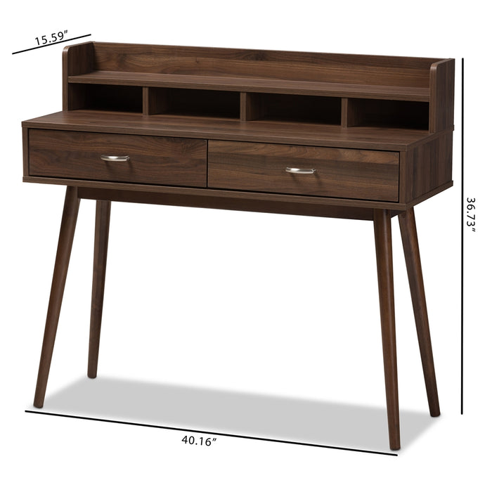 Disa Mid-Century (2-Drawer) Wood Desk