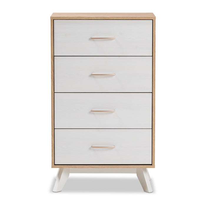 Helena Mid-Century (4-Drawer) Wood Chest