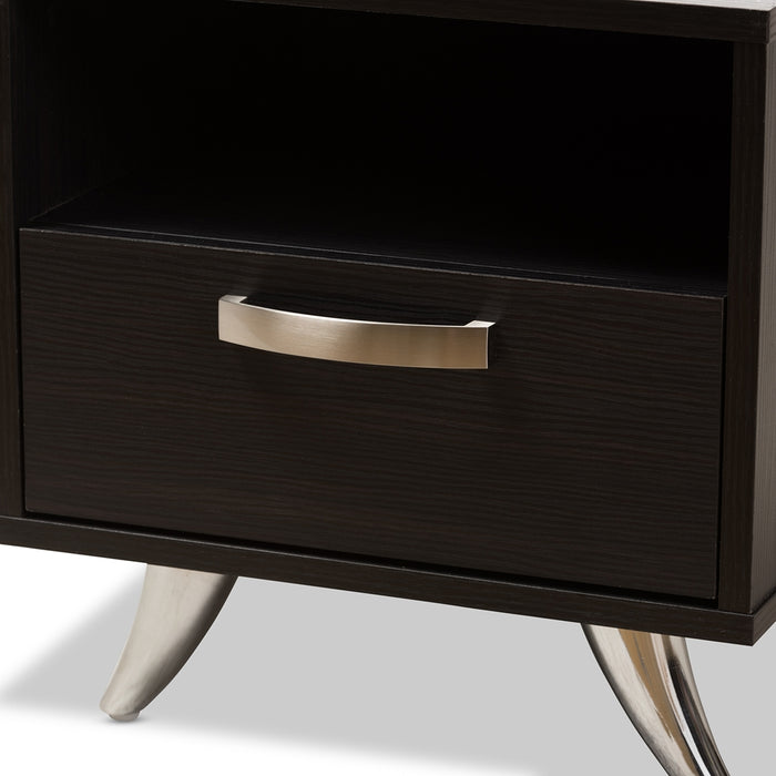 Warwick Contemporary (1-Drawer 1-Shelf) Wood Nightstand