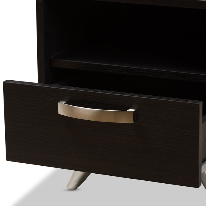 Warwick Contemporary (1-Drawer 1-Shelf) Wood Nightstand